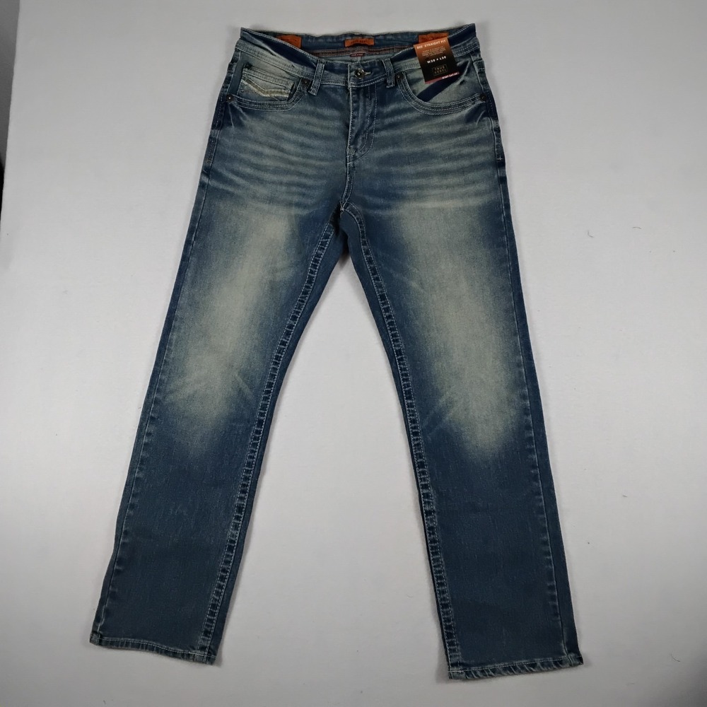True Rebel 805 Wolverine Mens Jeans 36x30 Straight Fit Blue Stretch Denim NWT